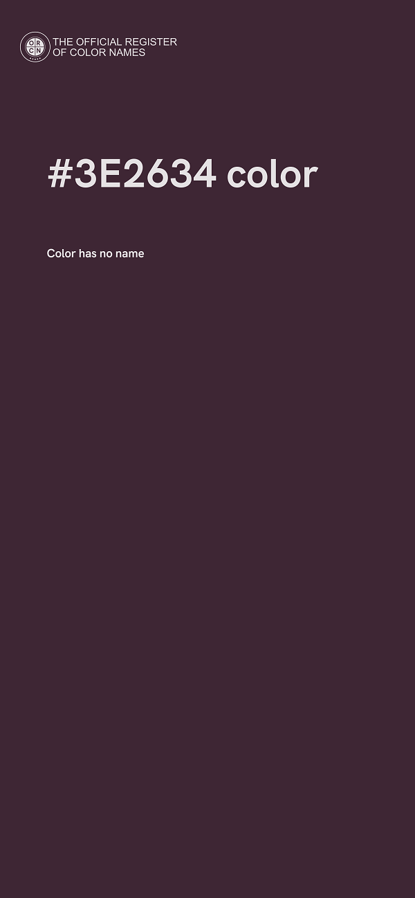 #3E2634 color image
