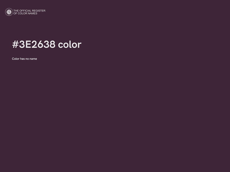 #3E2638 color image