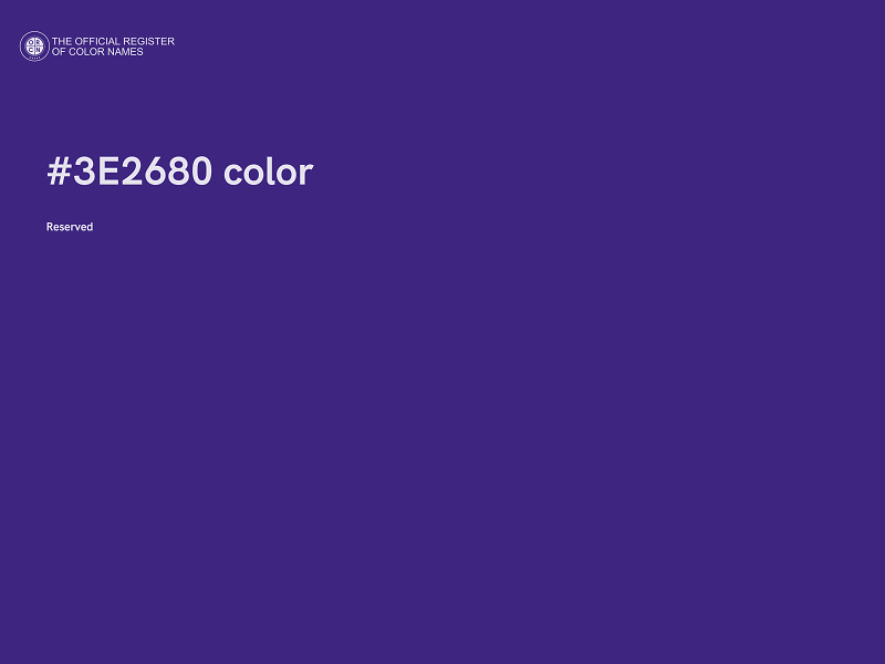 #3E2680 color image