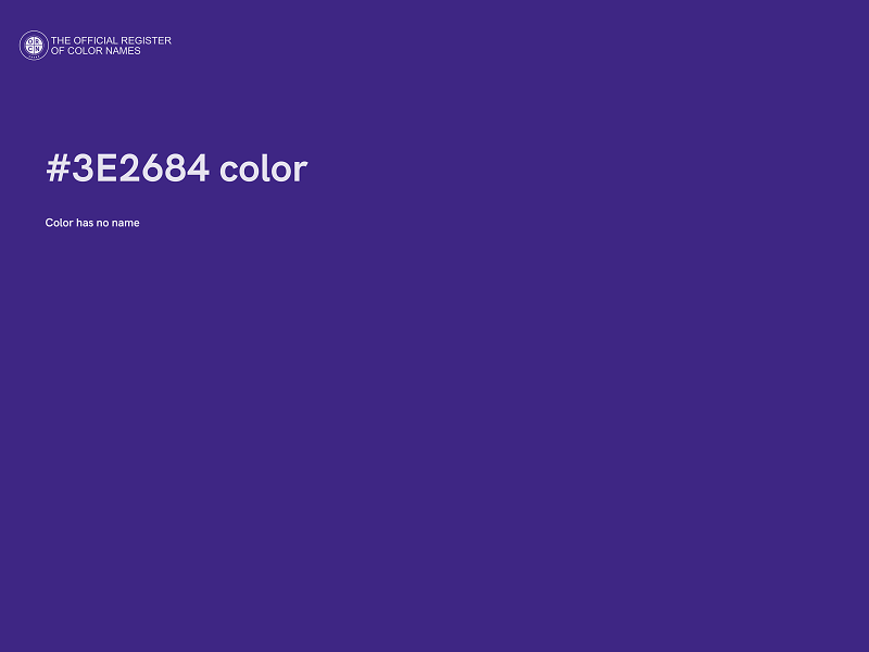 #3E2684 color image