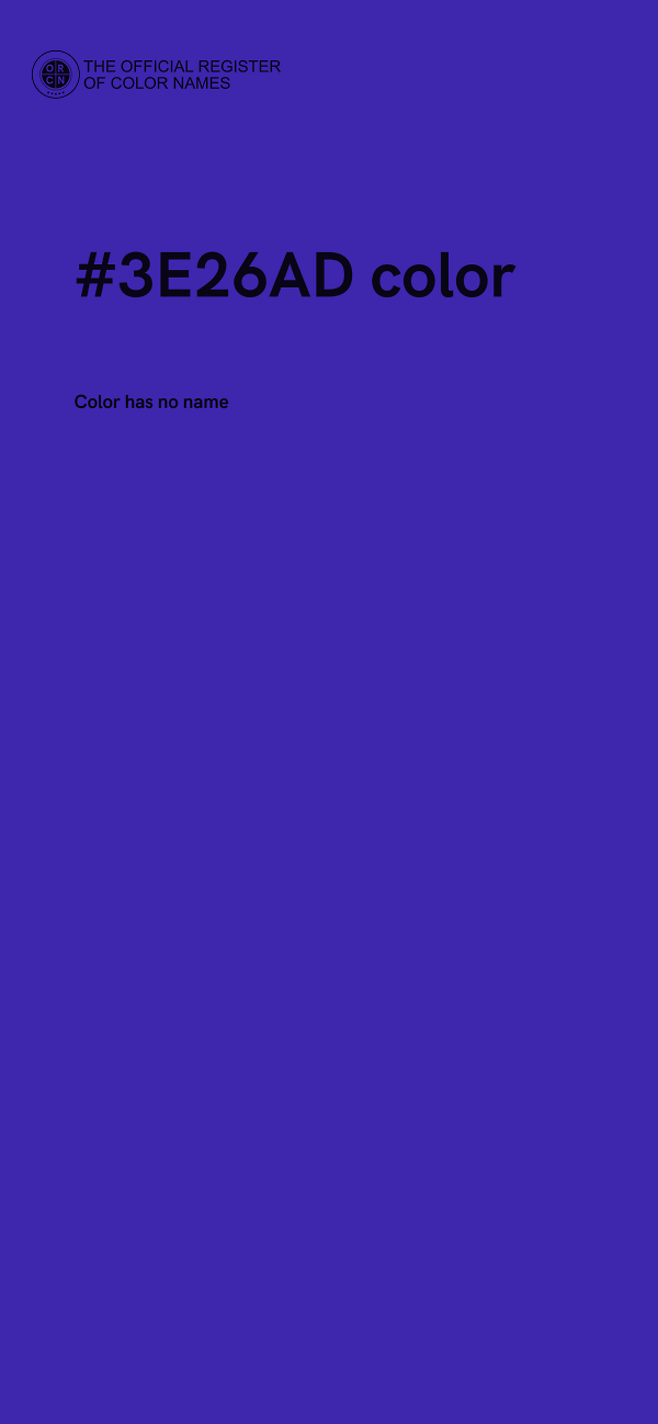 #3E26AD color image