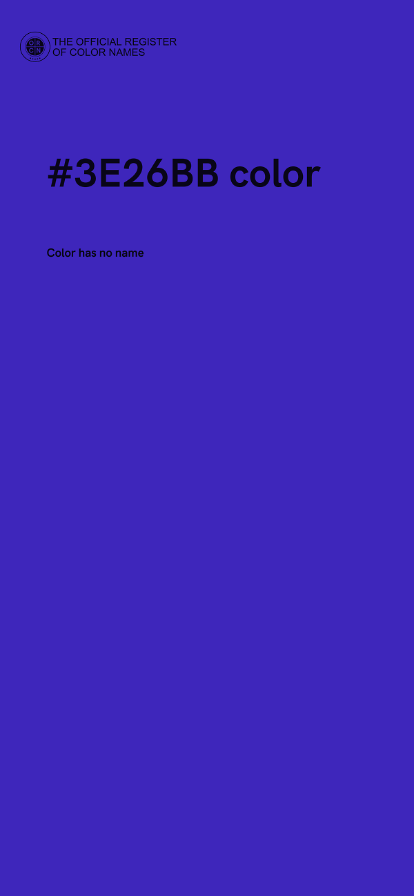 #3E26BB color image