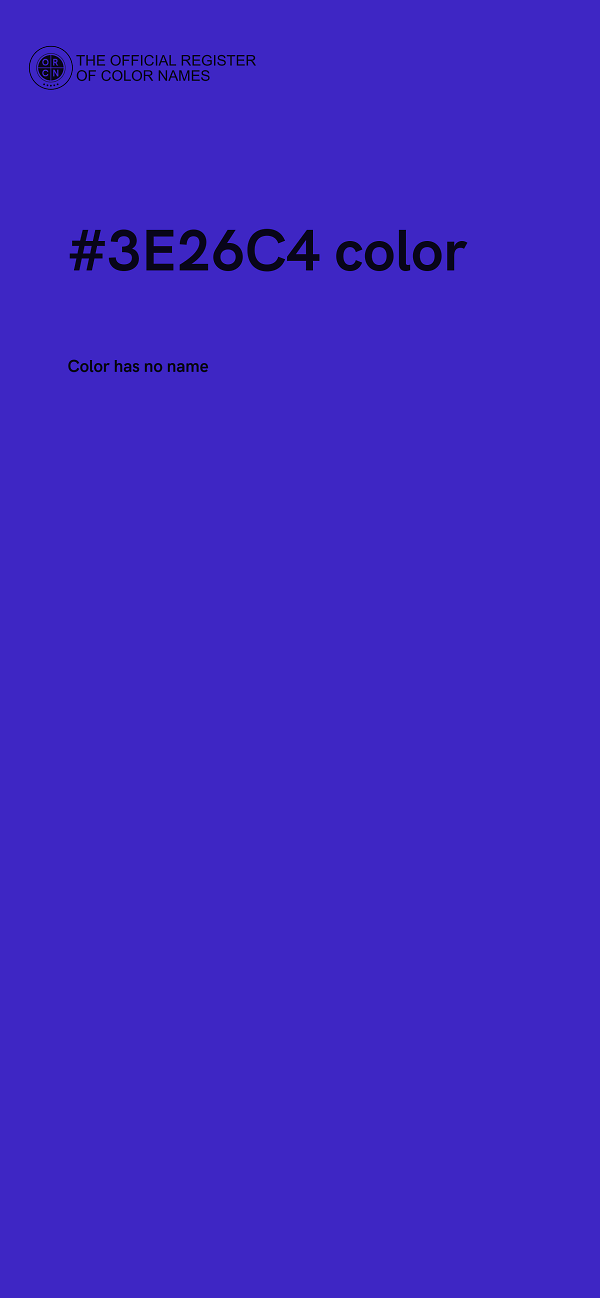#3E26C4 color image