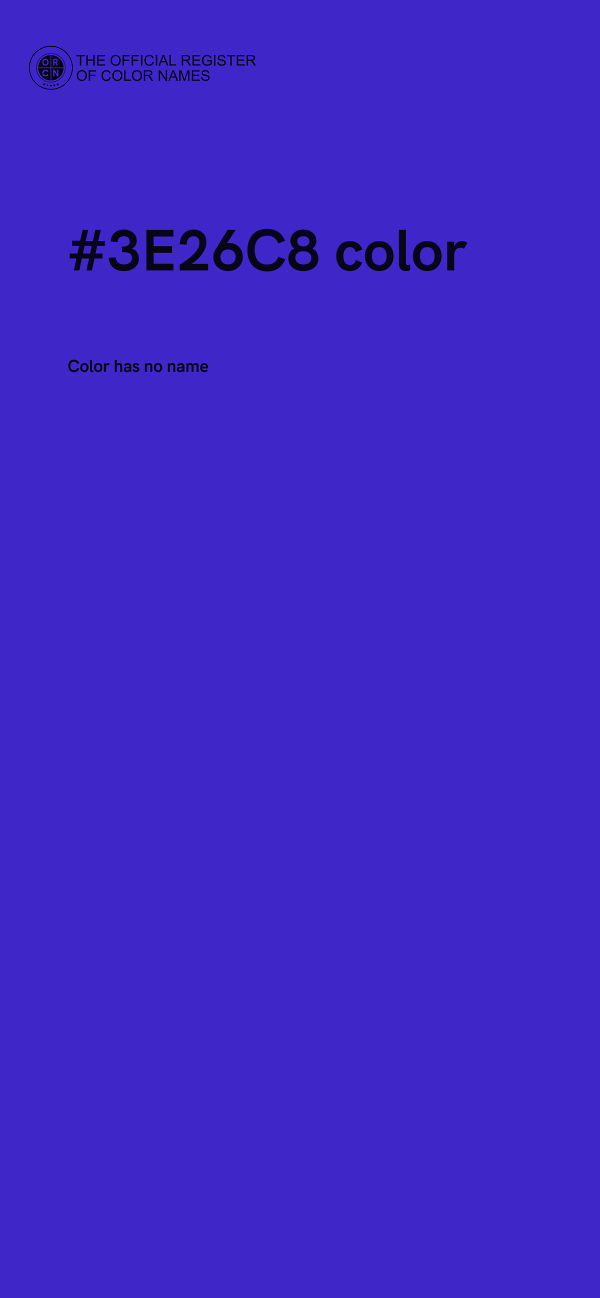 #3E26C8 color image