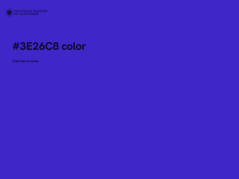 #3E26C8 color image