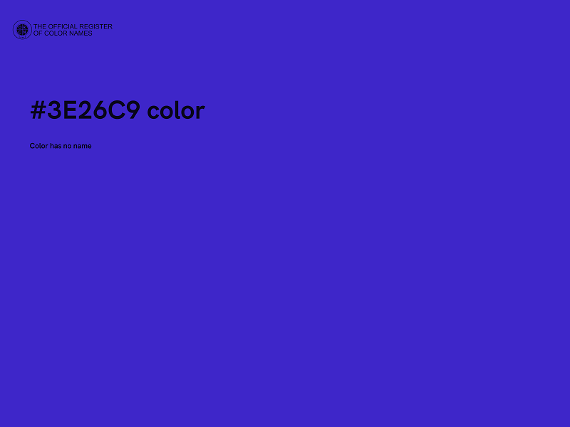 #3E26C9 color image
