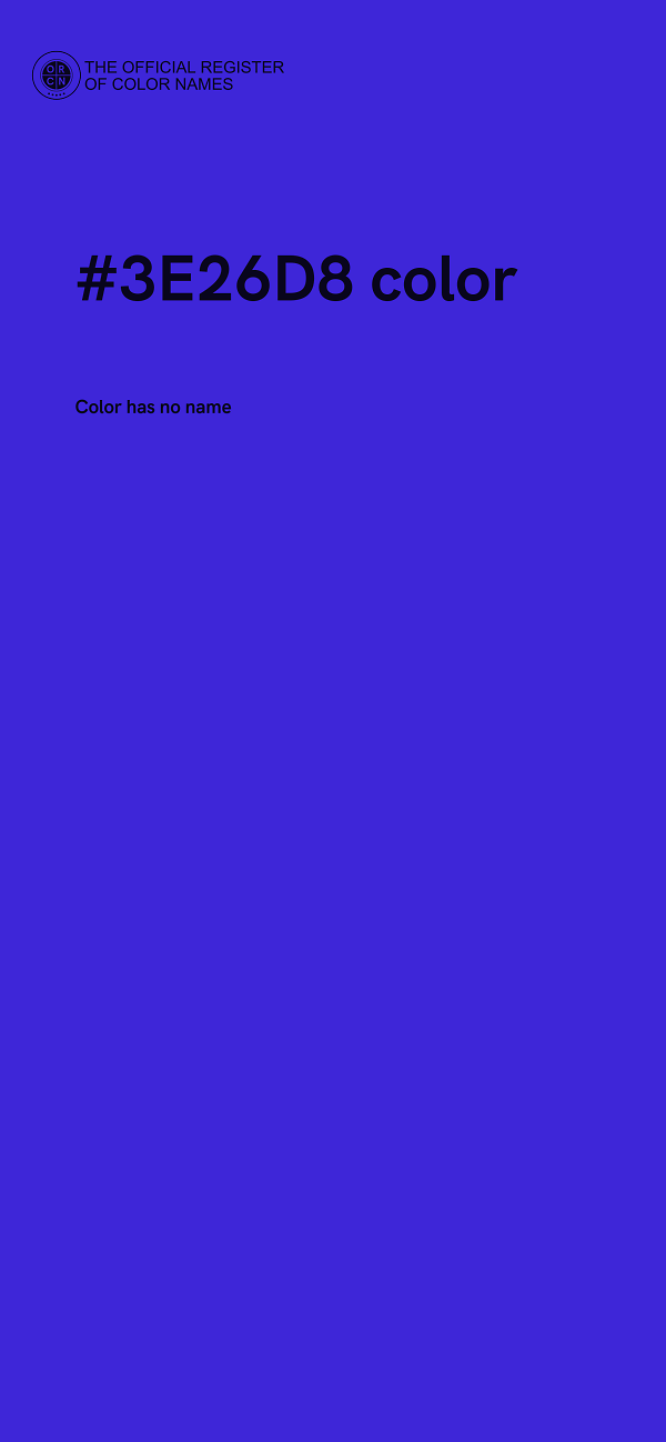 #3E26D8 color image
