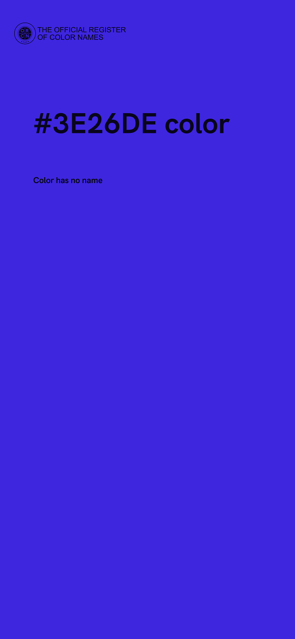 #3E26DE color image