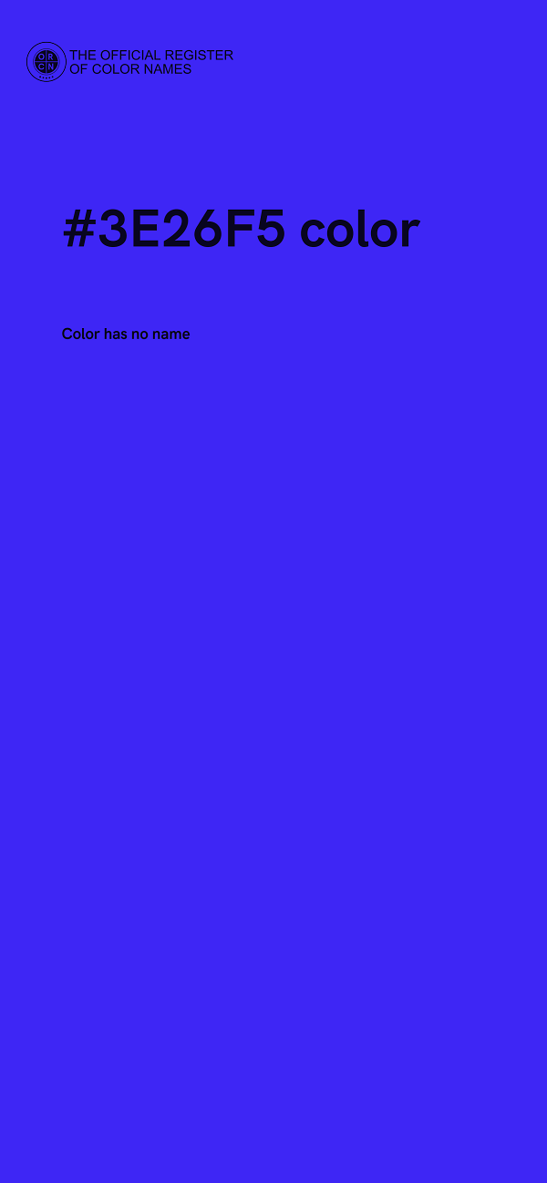 #3E26F5 color image