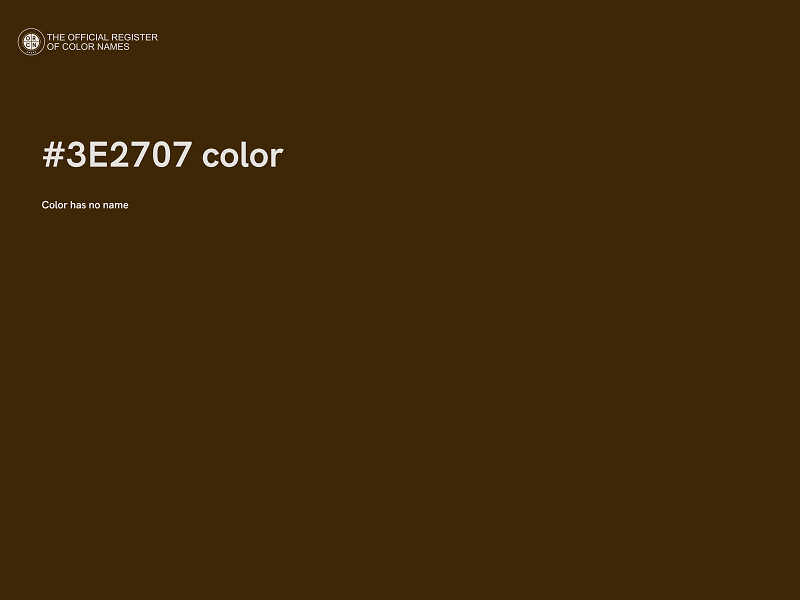 #3E2707 color image
