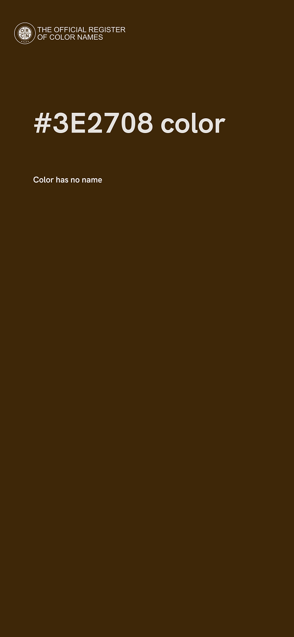 #3E2708 color image