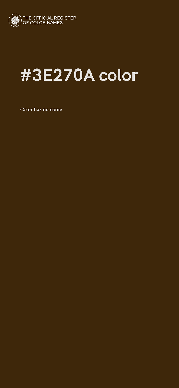 #3E270A color image