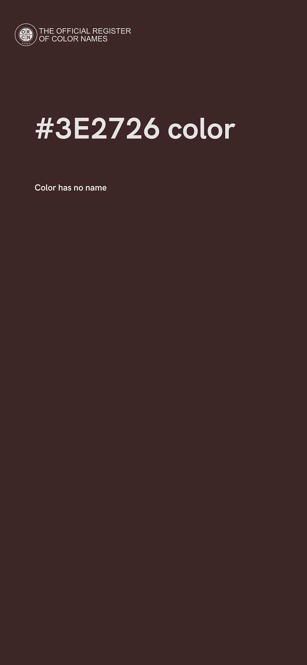 #3E2726 color image