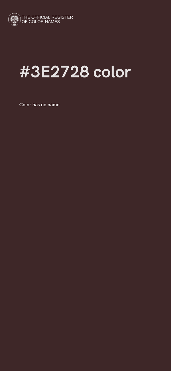 #3E2728 color image