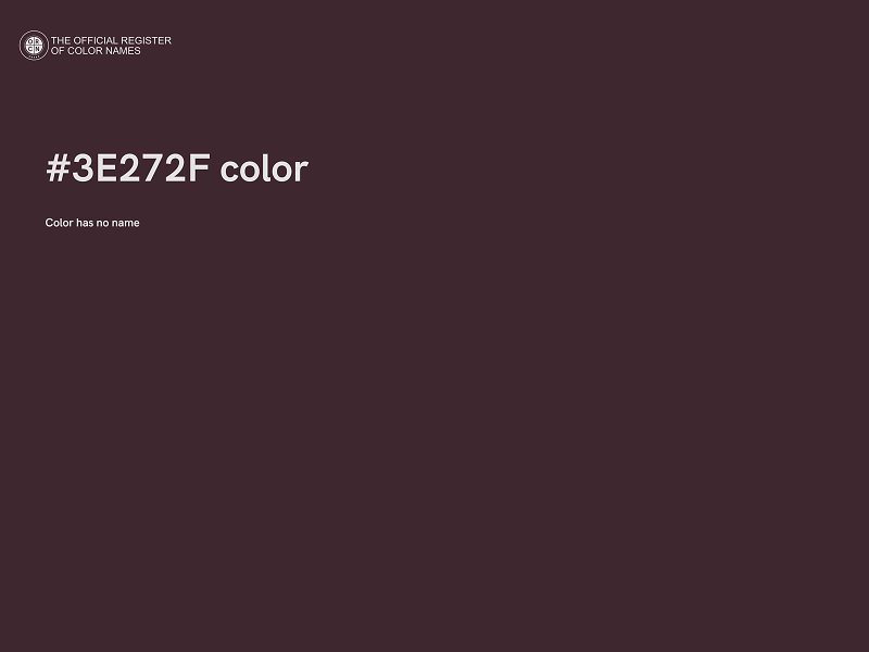 #3E272F color image