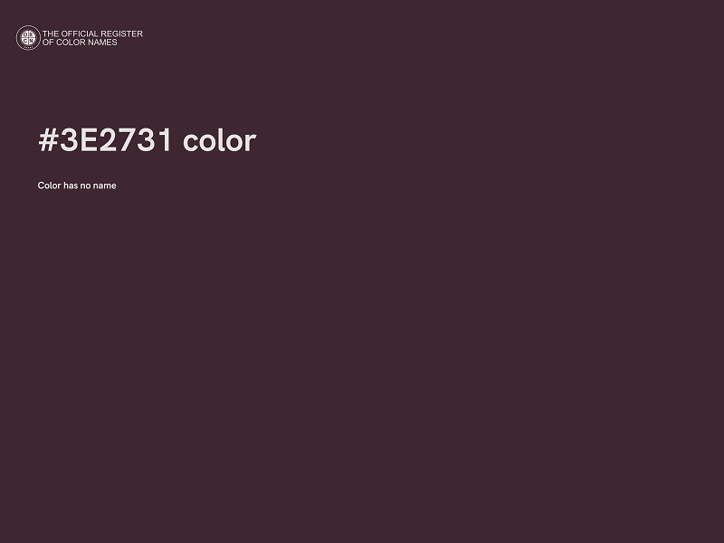 #3E2731 color image