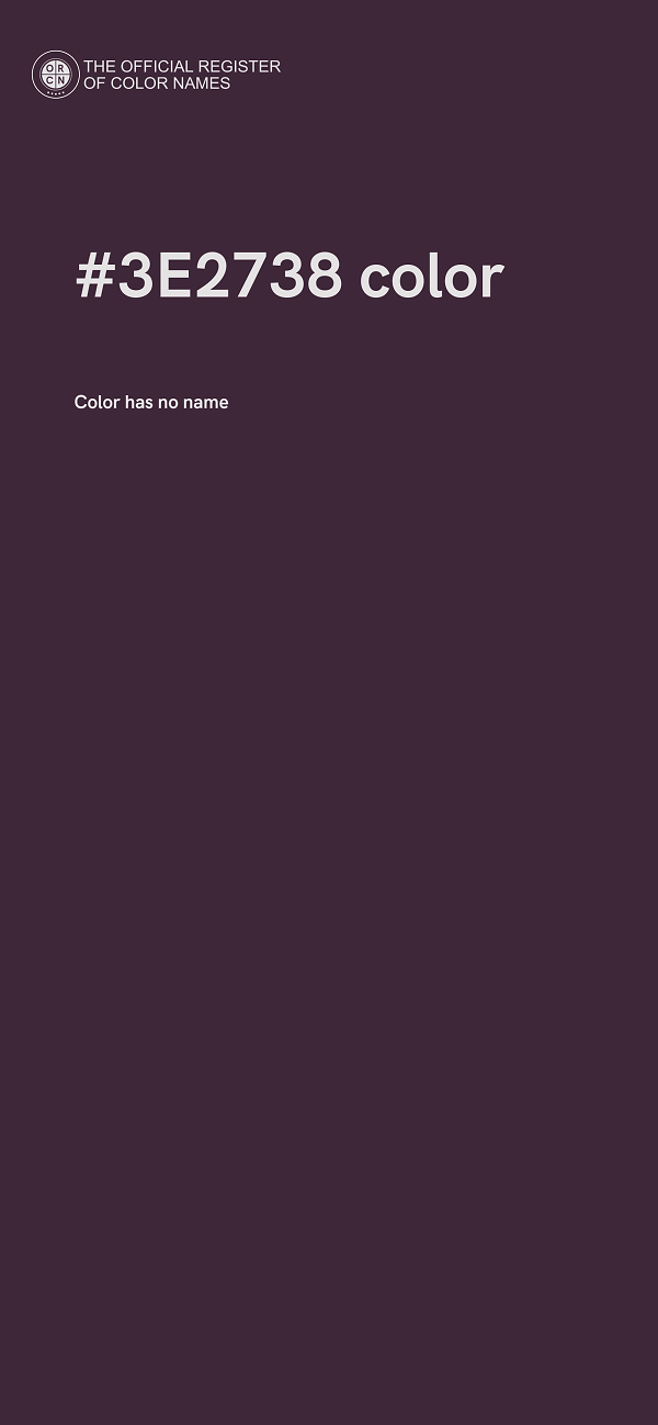 #3E2738 color image