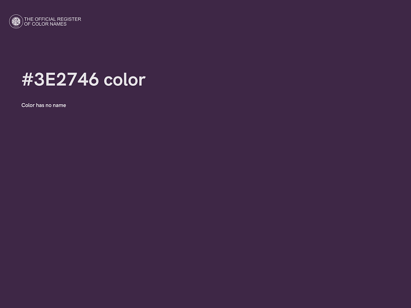 #3E2746 color image