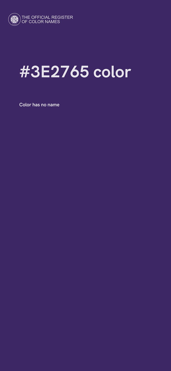 #3E2765 color image