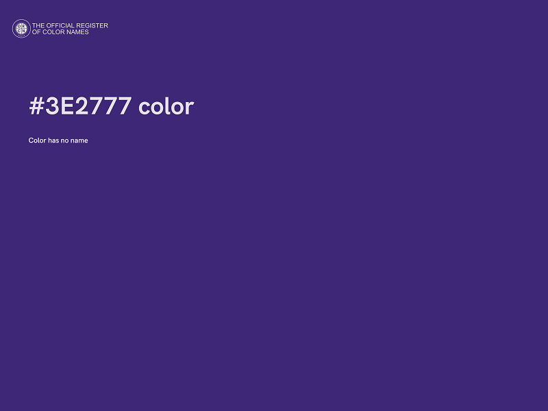 #3E2777 color image