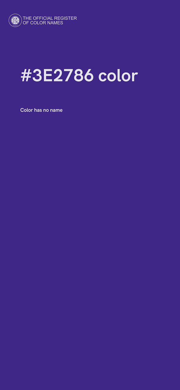 #3E2786 color image