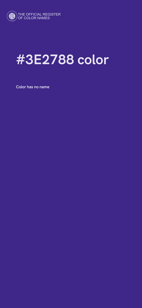 #3E2788 color image
