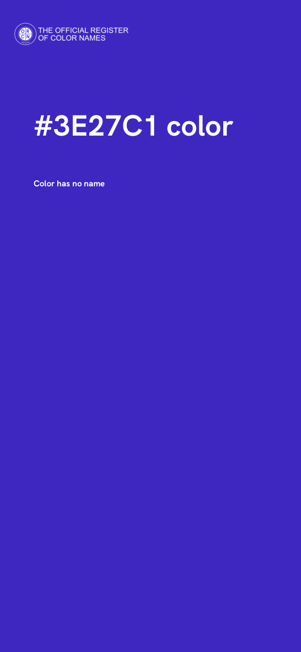 #3E27C1 color image