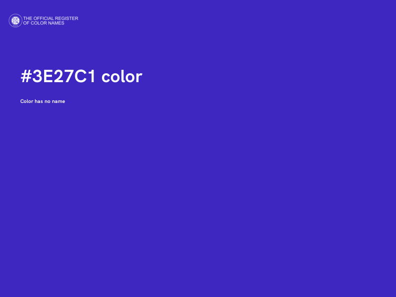#3E27C1 color image