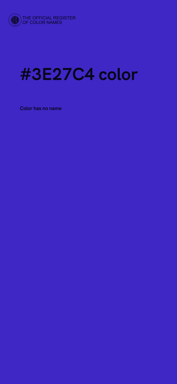 #3E27C4 color image