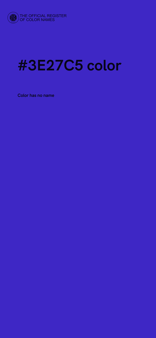 #3E27C5 color image