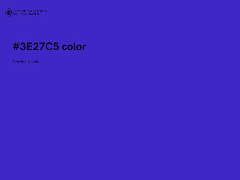 #3E27C5 color image