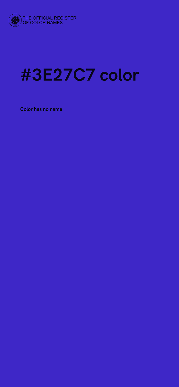#3E27C7 color image