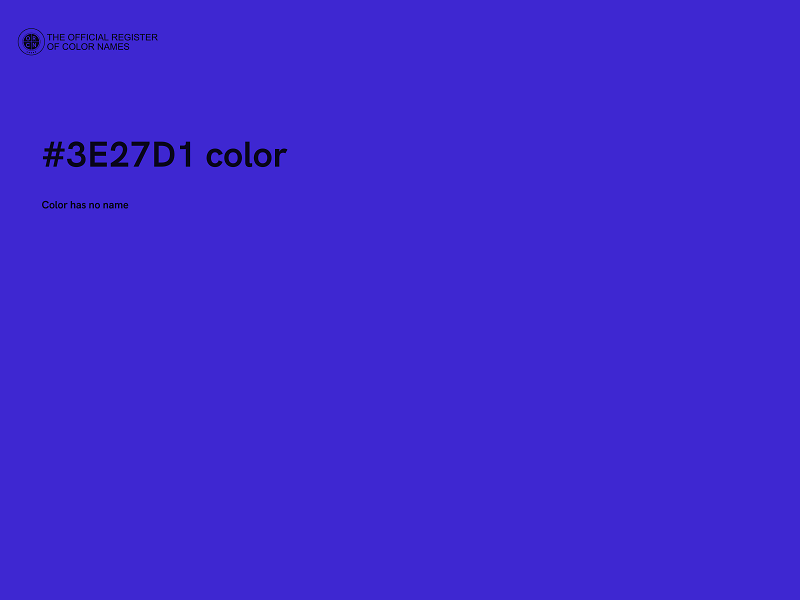 #3E27D1 color image