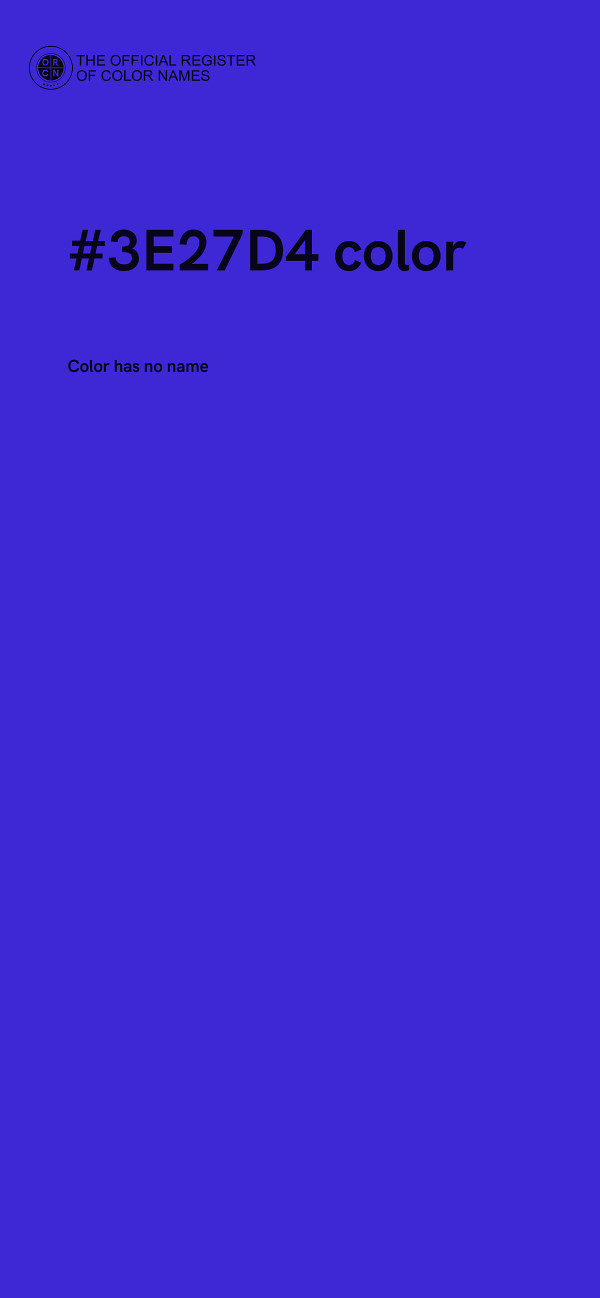 #3E27D4 color image