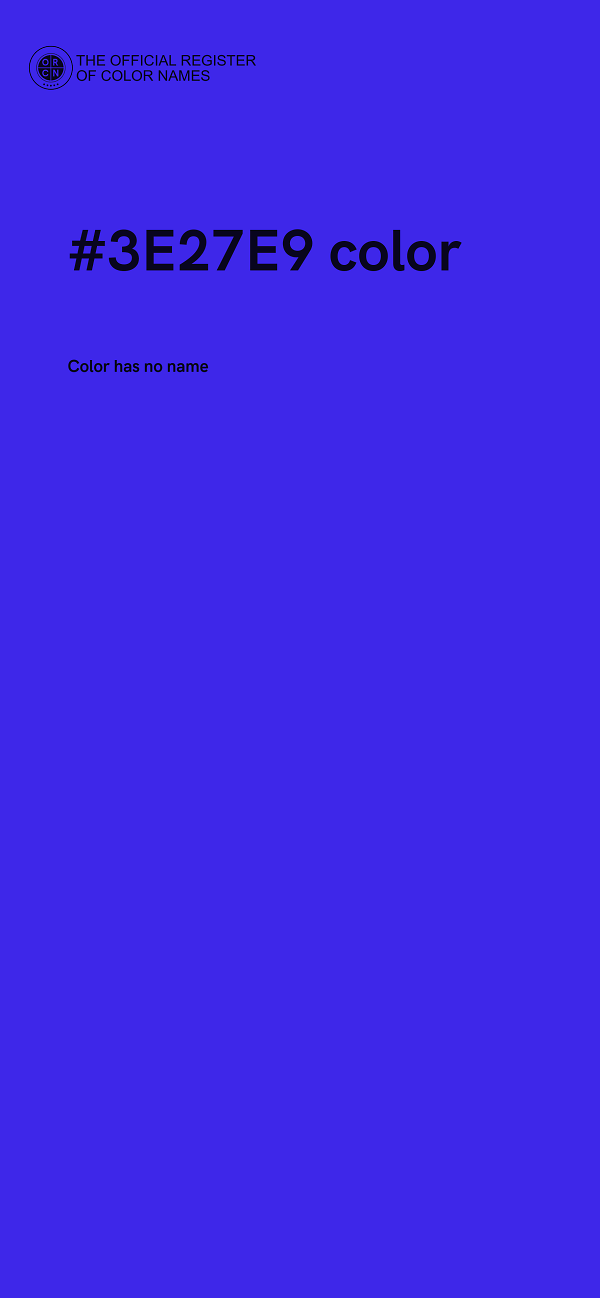 #3E27E9 color image