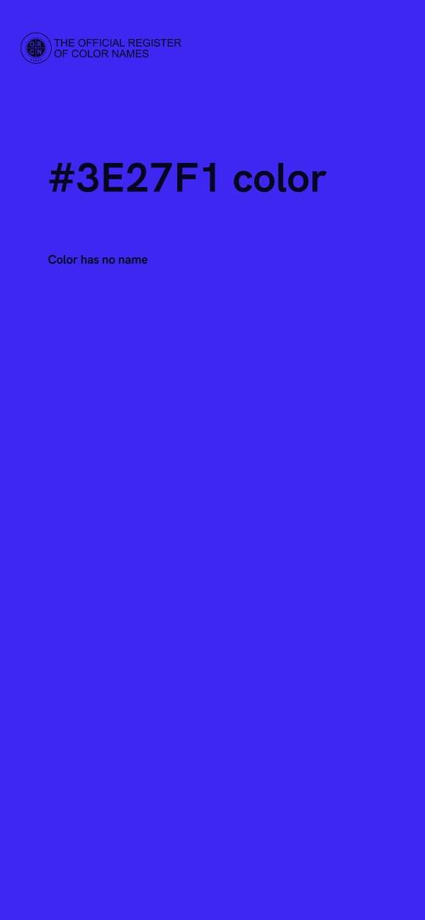 #3E27F1 color image