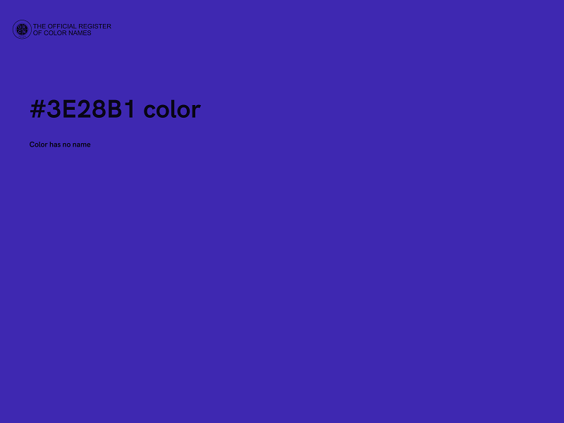 #3E28B1 color image