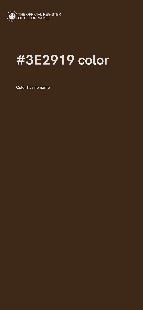 #3E2919 color image
