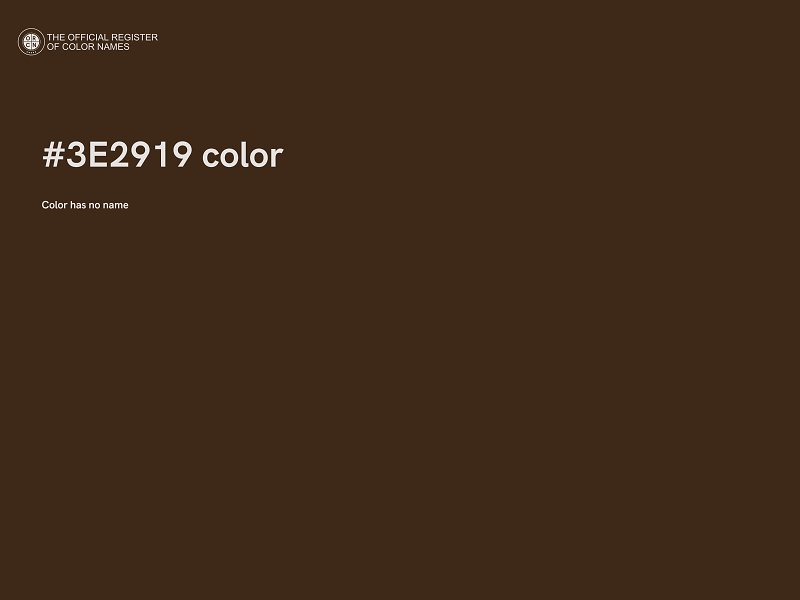 #3E2919 color image
