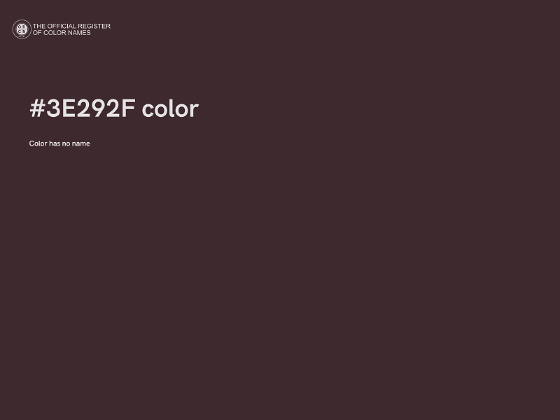 #3E292F color image