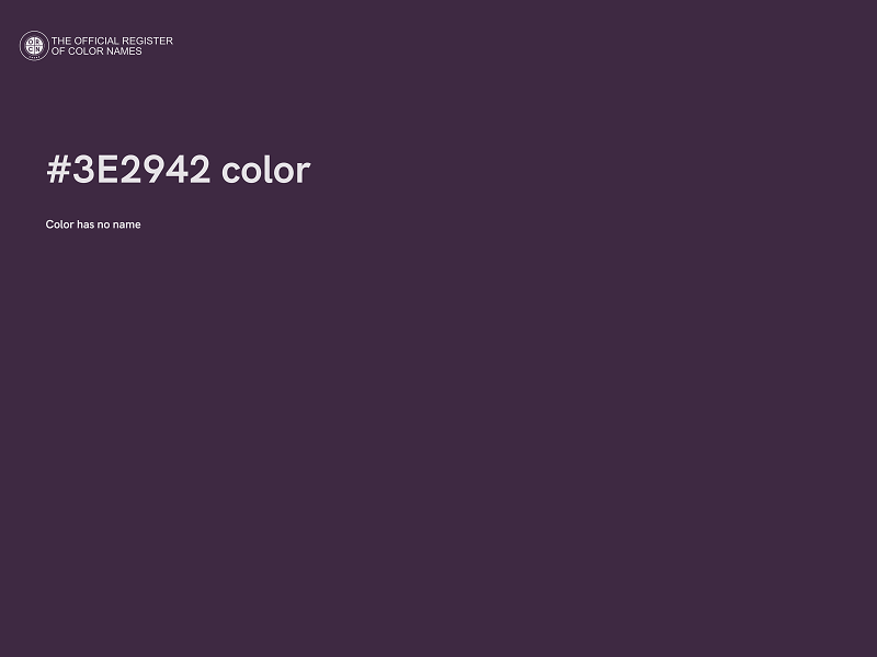 #3E2942 color image