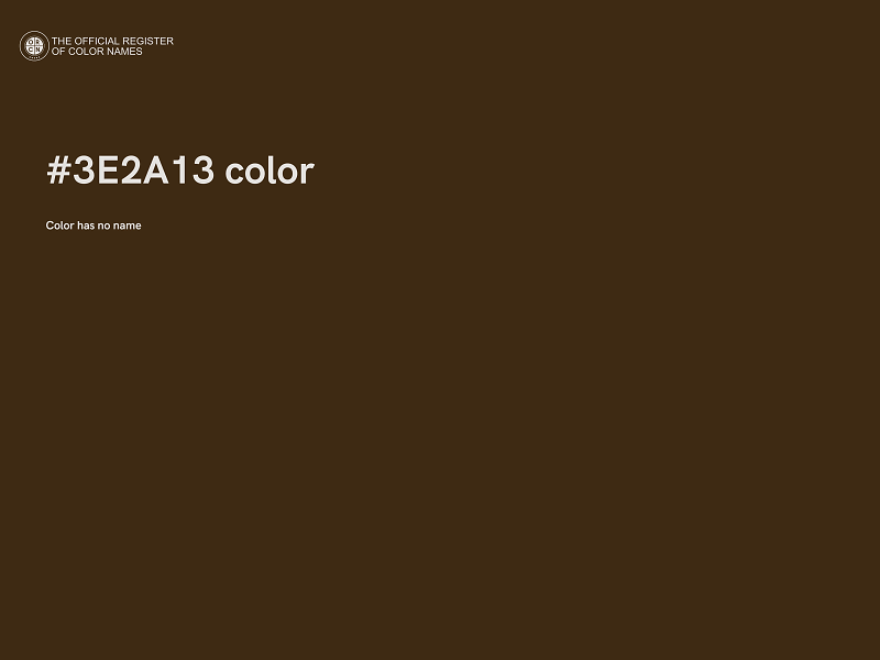 #3E2A13 color image