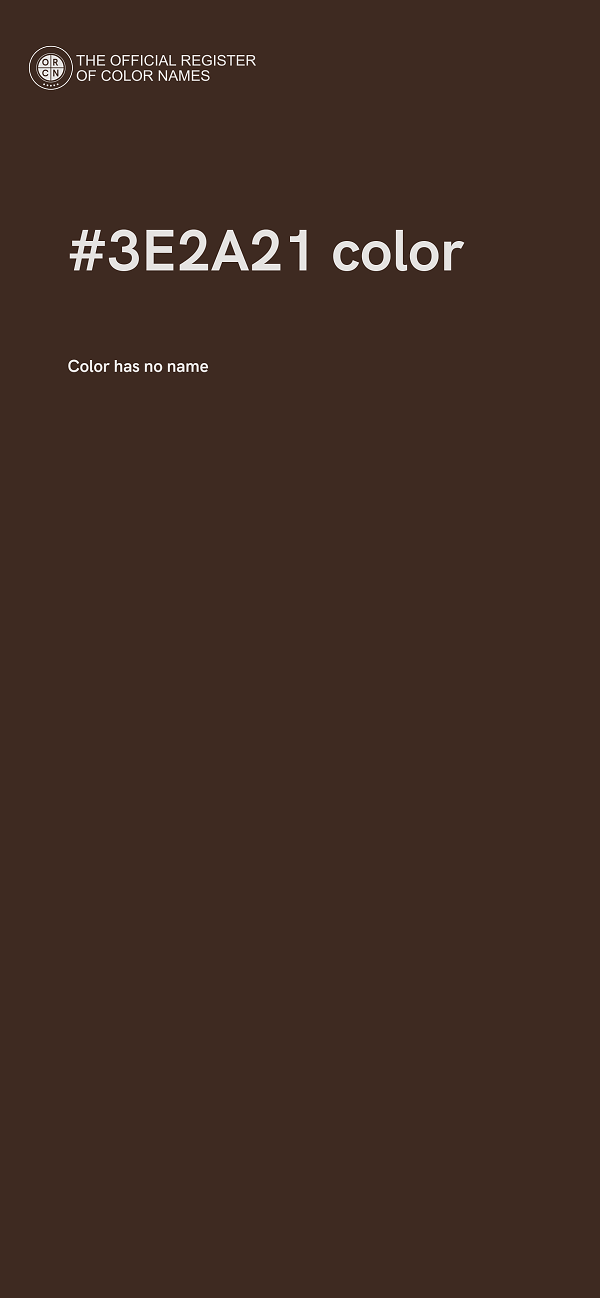 #3E2A21 color image
