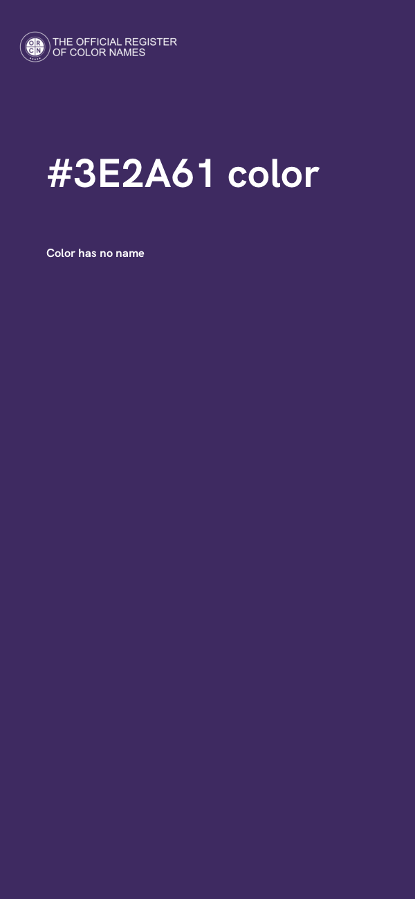 #3E2A61 color image