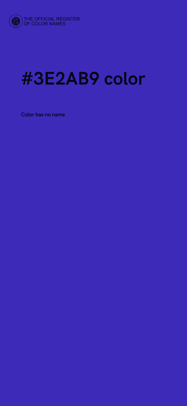 #3E2AB9 color image