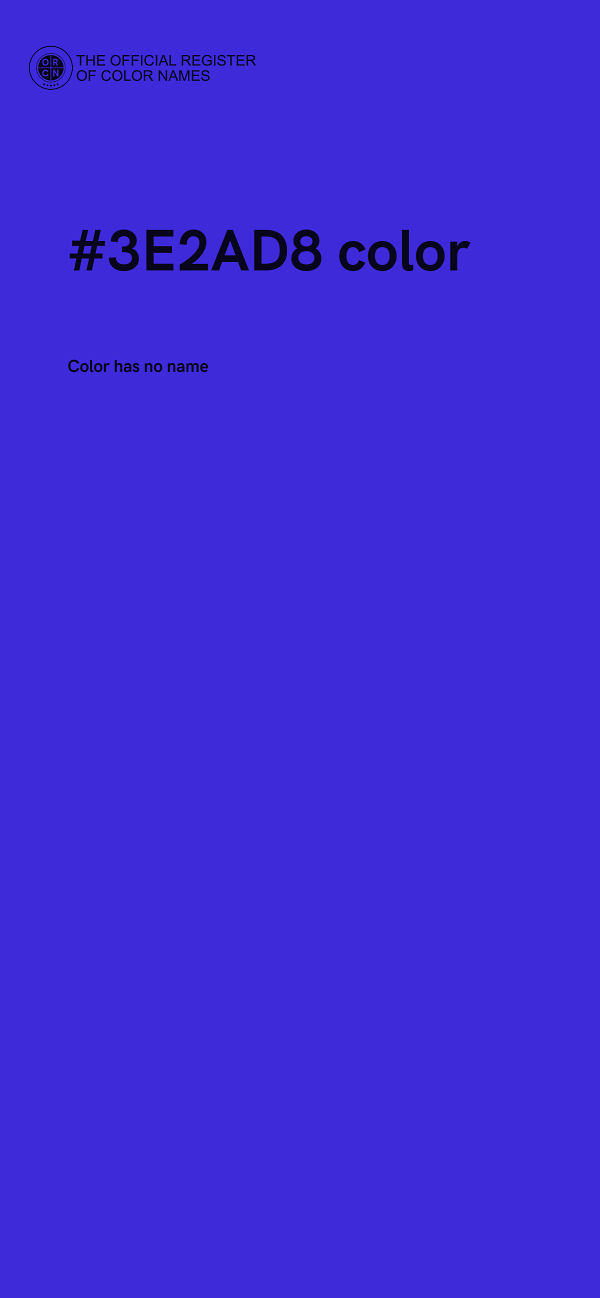 #3E2AD8 color image