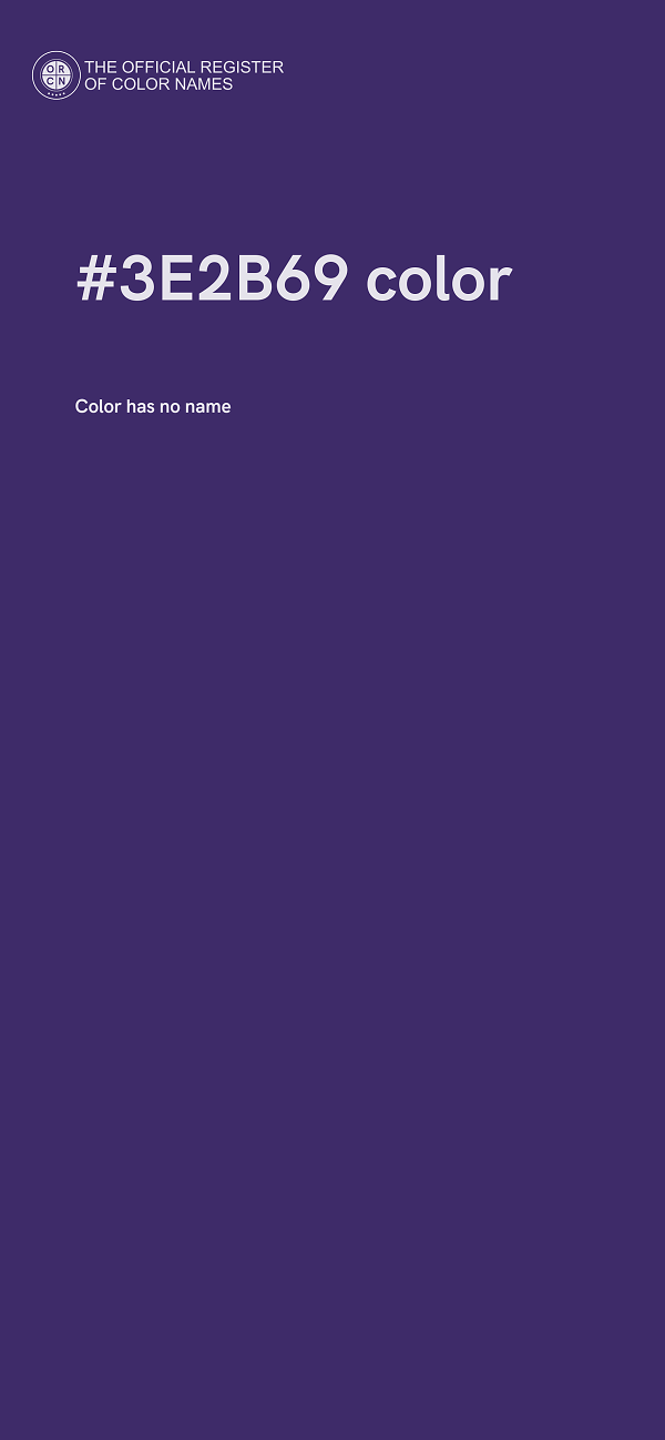 #3E2B69 color image