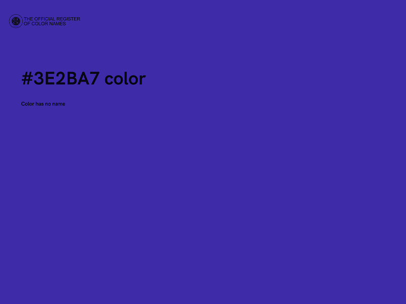 #3E2BA7 color image