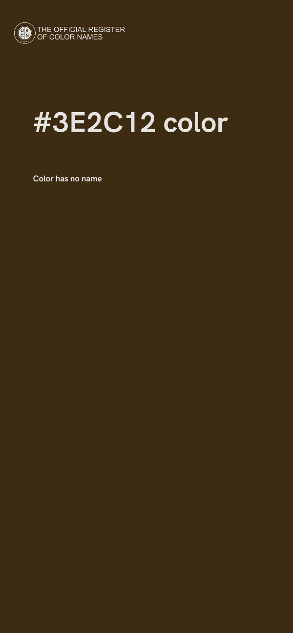 #3E2C12 color image