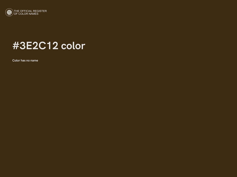 #3E2C12 color image